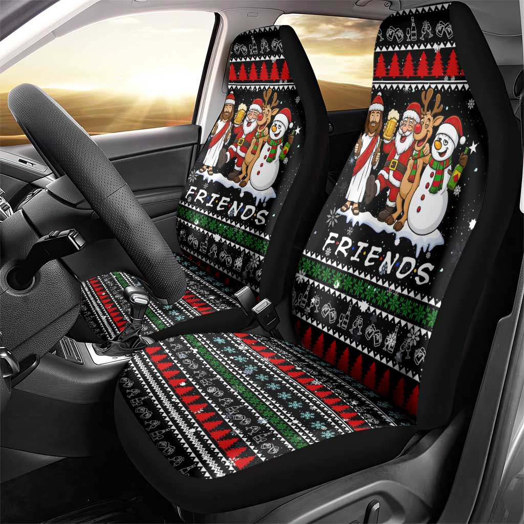 Santa Claus Jesus Friend of Christmas Car Seat Cover Xmas Holiday Patterns - Wonder Print Shop