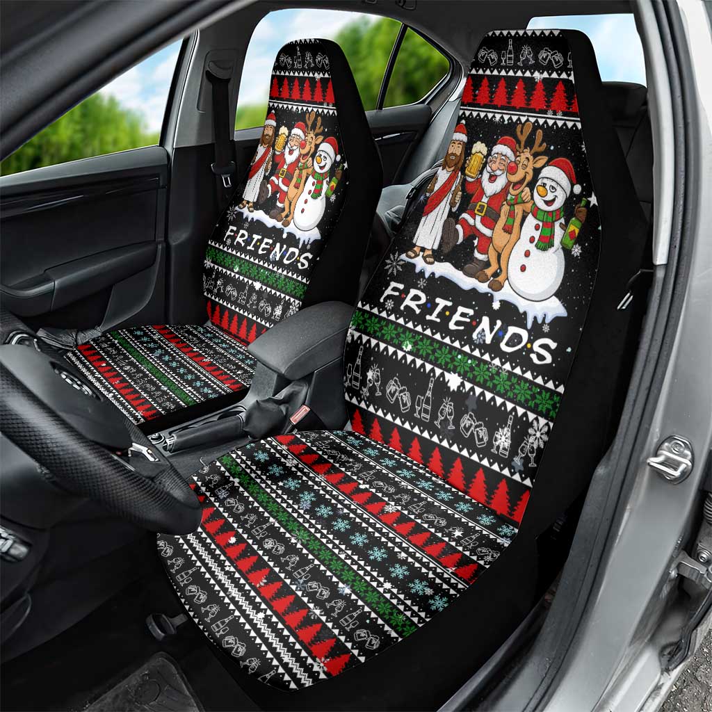 Santa Claus Jesus Friend of Christmas Car Seat Cover Xmas Holiday Patterns - Wonder Print Shop