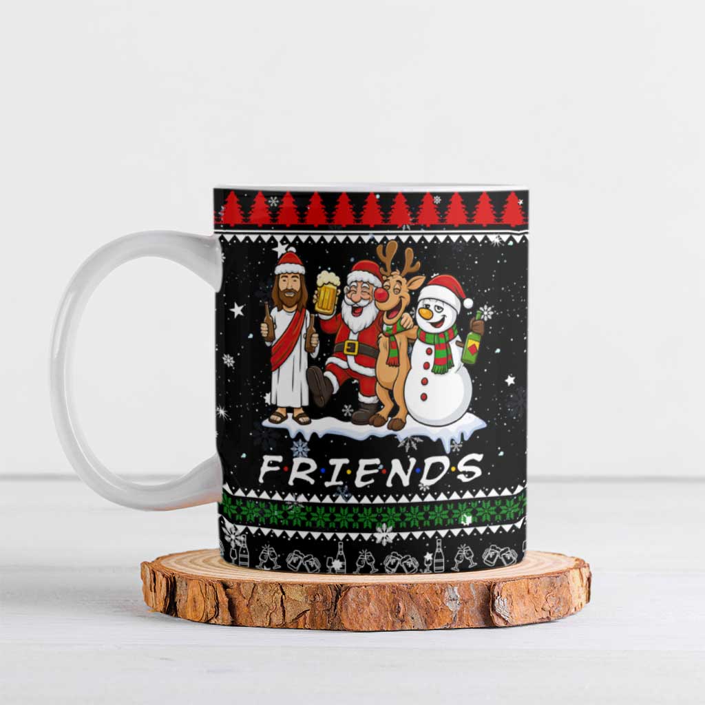 Santa Claus Jesus Friend of Christmas Ceramic Mug Xmas Holiday Patterns - Wonder Print Shop