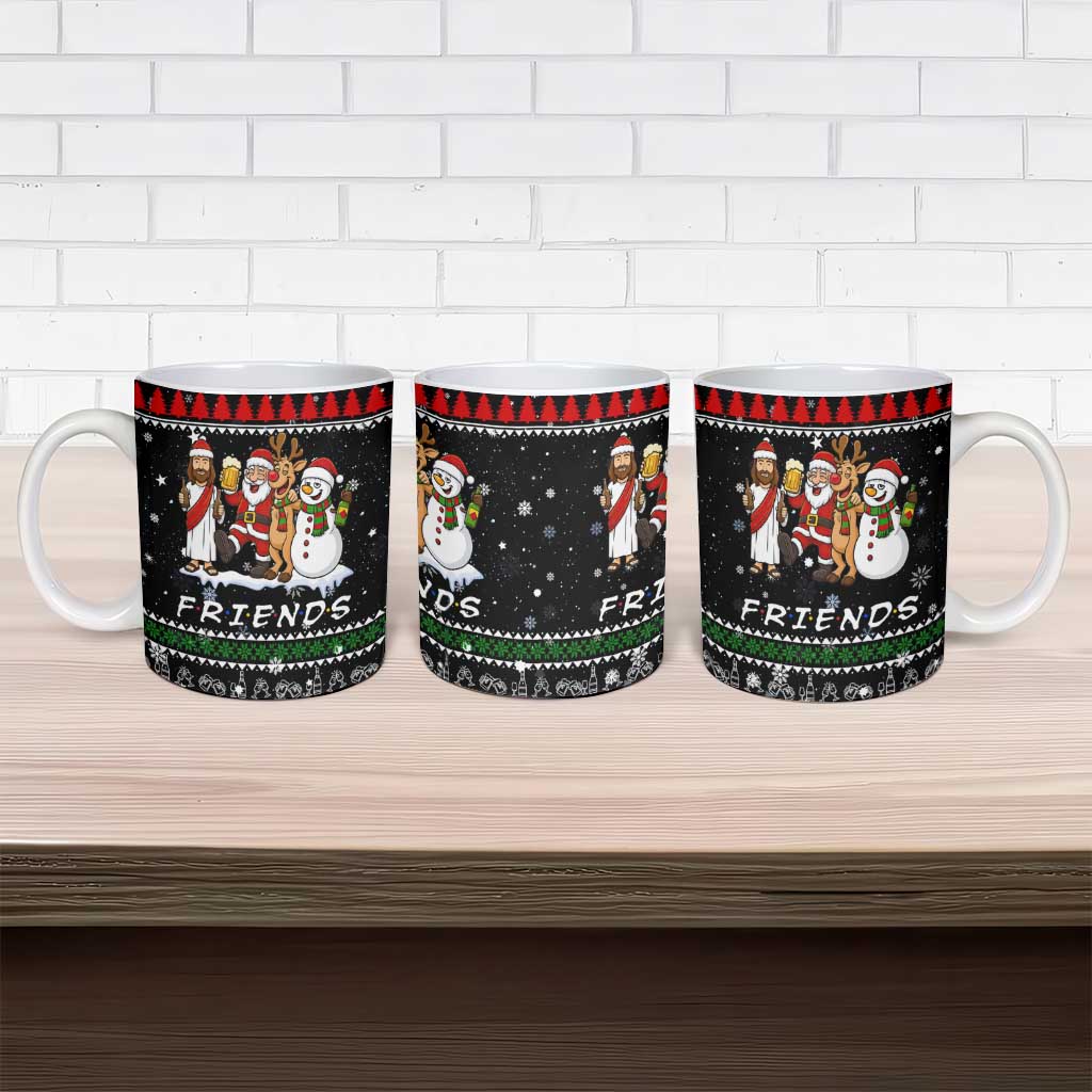 Santa Claus Jesus Friend of Christmas Ceramic Mug Xmas Holiday Patterns - Wonder Print Shop