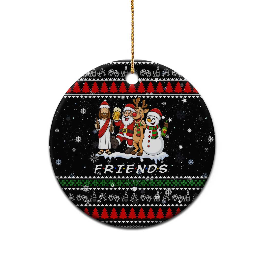 Santa Claus Jesus Friend of Christmas Ceramic Ornament Xmas Holiday Patterns - Wonder Print Shop