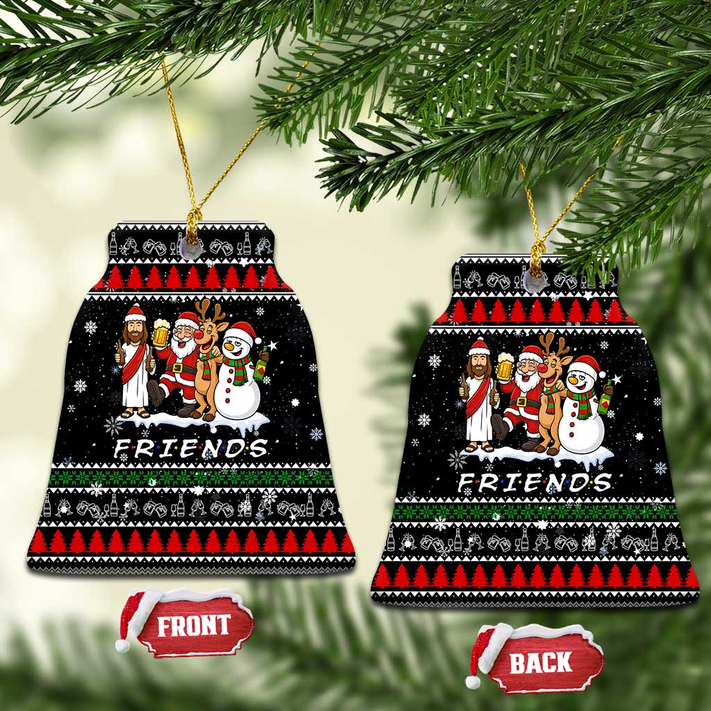 Santa Claus Jesus Friend of Christmas Ceramic Ornament Xmas Holiday Patterns - Wonder Print Shop