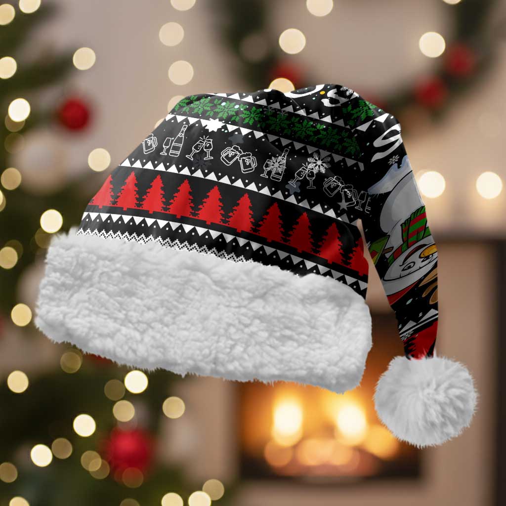 Santa Claus Jesus Friend of Christmas Santa Hat Xmas Holiday Patterns - Wonder Print Shop