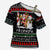 Santa Claus Jesus Friend of Christmas Cross Shoulder Shirt Xmas Holiday Patterns - Wonder Print Shop