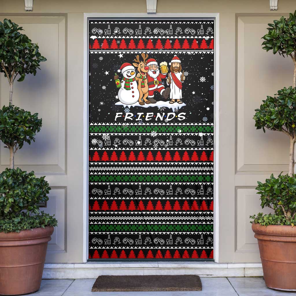 Santa Claus Jesus Friend of Christmas Door Cover Xmas Holiday Patterns - Wonder Print Shop