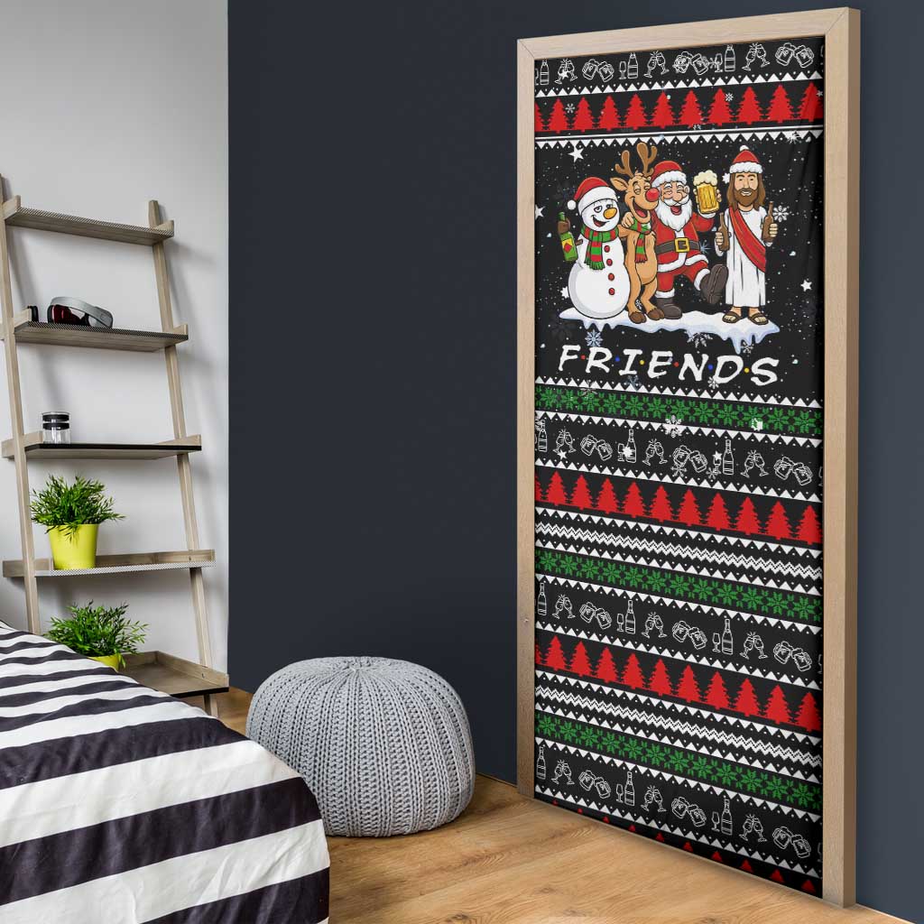 Santa Claus Jesus Friend of Christmas Door Cover Xmas Holiday Patterns - Wonder Print Shop