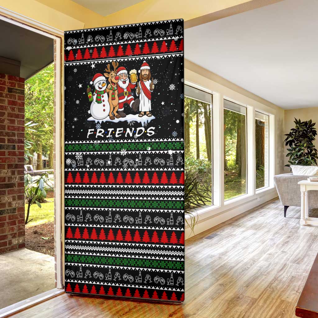 Santa Claus Jesus Friend of Christmas Door Cover Xmas Holiday Patterns - Wonder Print Shop