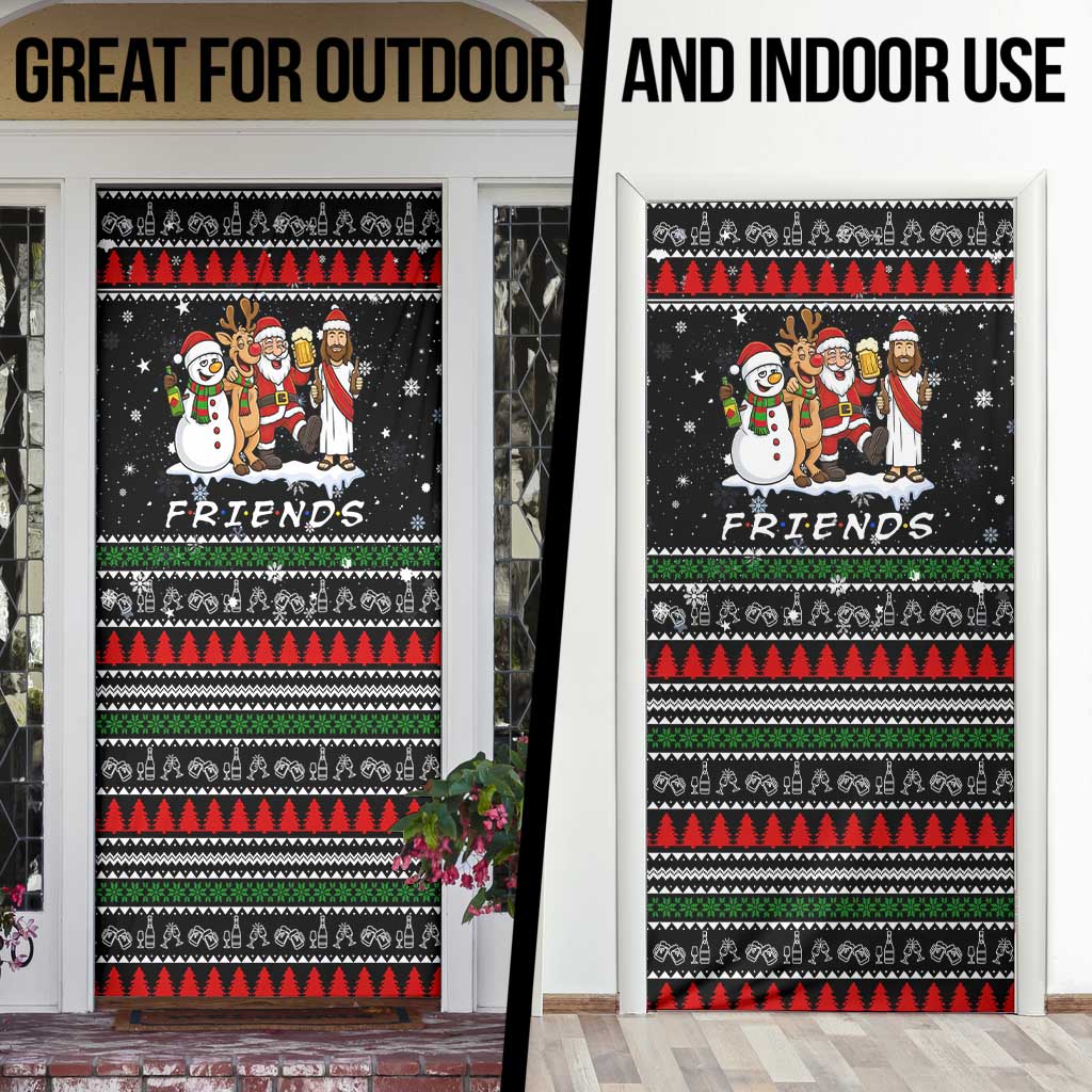 Santa Claus Jesus Friend of Christmas Door Cover Xmas Holiday Patterns - Wonder Print Shop