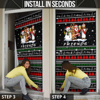 Santa Claus Jesus Friend of Christmas Door Cover Xmas Holiday Patterns - Wonder Print Shop