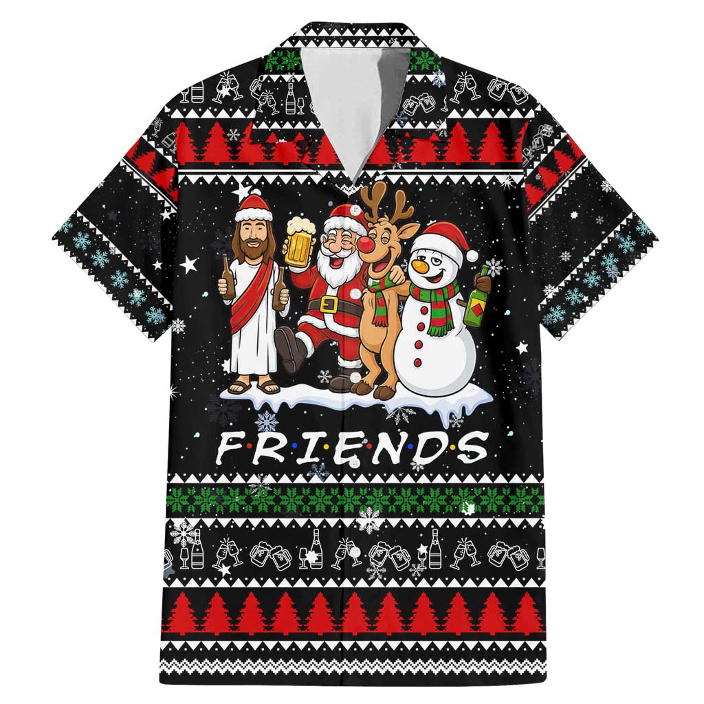 Santa Claus Jesus Friend of Christmas Family Matching Mermaid Dress and Hawaiian Shirt Xmas Holiday Patterns - Wonder Print Shop