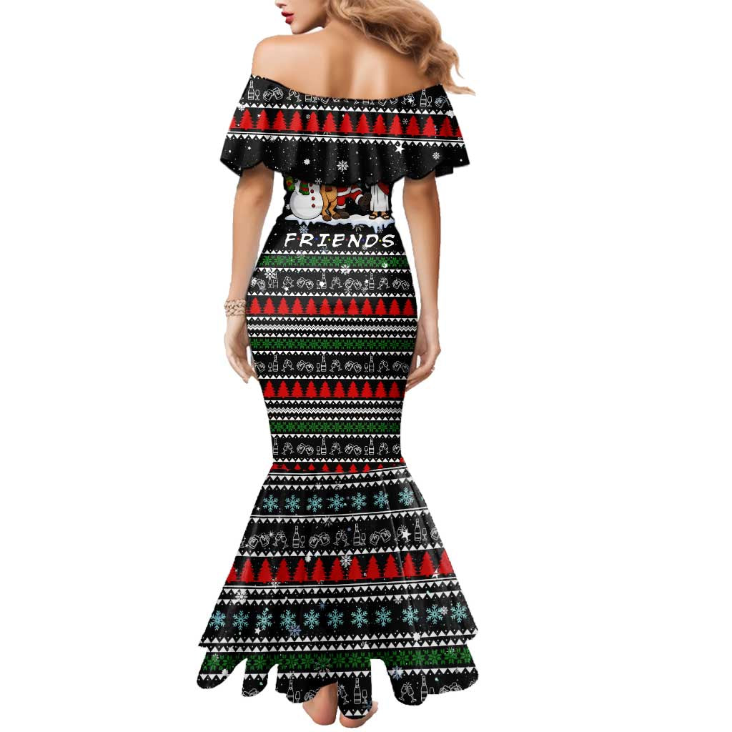 Santa Claus Jesus Friend of Christmas Family Matching Mermaid Dress and Hawaiian Shirt Xmas Holiday Patterns - Wonder Print Shop