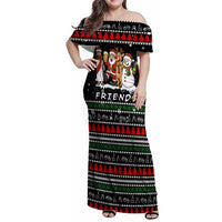 Santa Claus Jesus Friend of Christmas Family Matching Off Shoulder Maxi Dress and Hawaiian Shirt Xmas Holiday Patterns - Wonder Print Shop