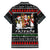 Santa Claus Jesus Friend of Christmas Family Matching Short Sleeve Bodycon Dress and Hawaiian Shirt Xmas Holiday Patterns - Wonder Print Shop