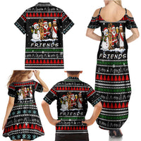 Santa Claus Jesus Friend of Christmas Family Matching Summer Maxi Dress and Hawaiian Shirt Xmas Holiday Patterns - Wonder Print Shop