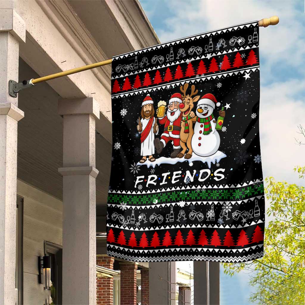 Santa Claus Jesus Friend of Christmas Garden Flag Xmas Holiday Patterns - Wonder Print Shop