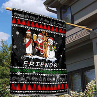 Santa Claus Jesus Friend of Christmas Garden Flag Xmas Holiday Patterns - Wonder Print Shop