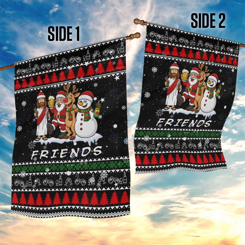 Santa Claus Jesus Friend of Christmas Garden Flag Xmas Holiday Patterns - Wonder Print Shop