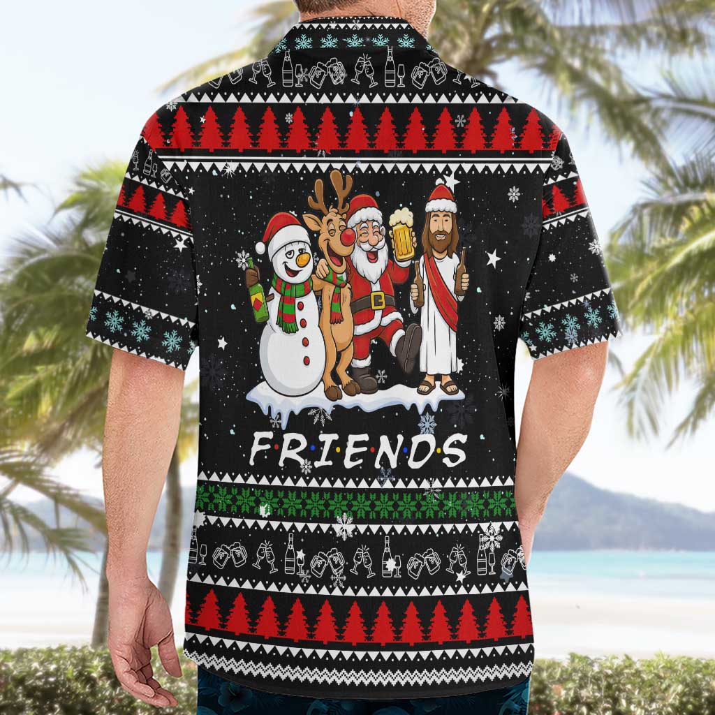 Santa Claus Jesus Friend of Christmas Hawaiian Shirt Xmas Holiday Patterns - Wonder Print Shop