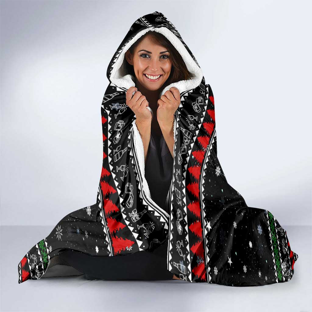 Santa Claus Jesus Friend of Christmas Hooded Blanket Xmas Holiday Patterns - Wonder Print Shop