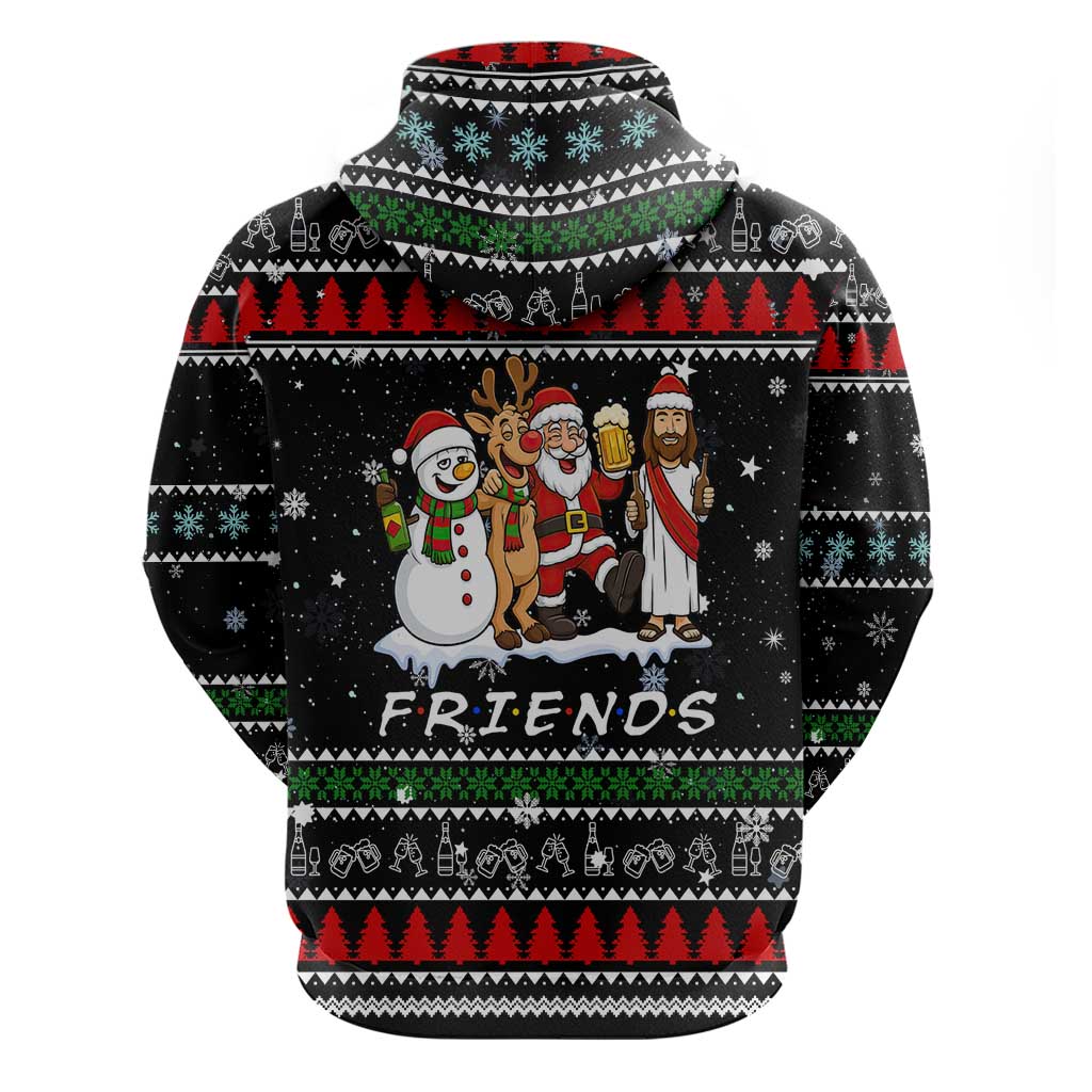 Santa Claus Jesus Friend of Christmas Hoodie Xmas Holiday Patterns - Wonder Print Shop