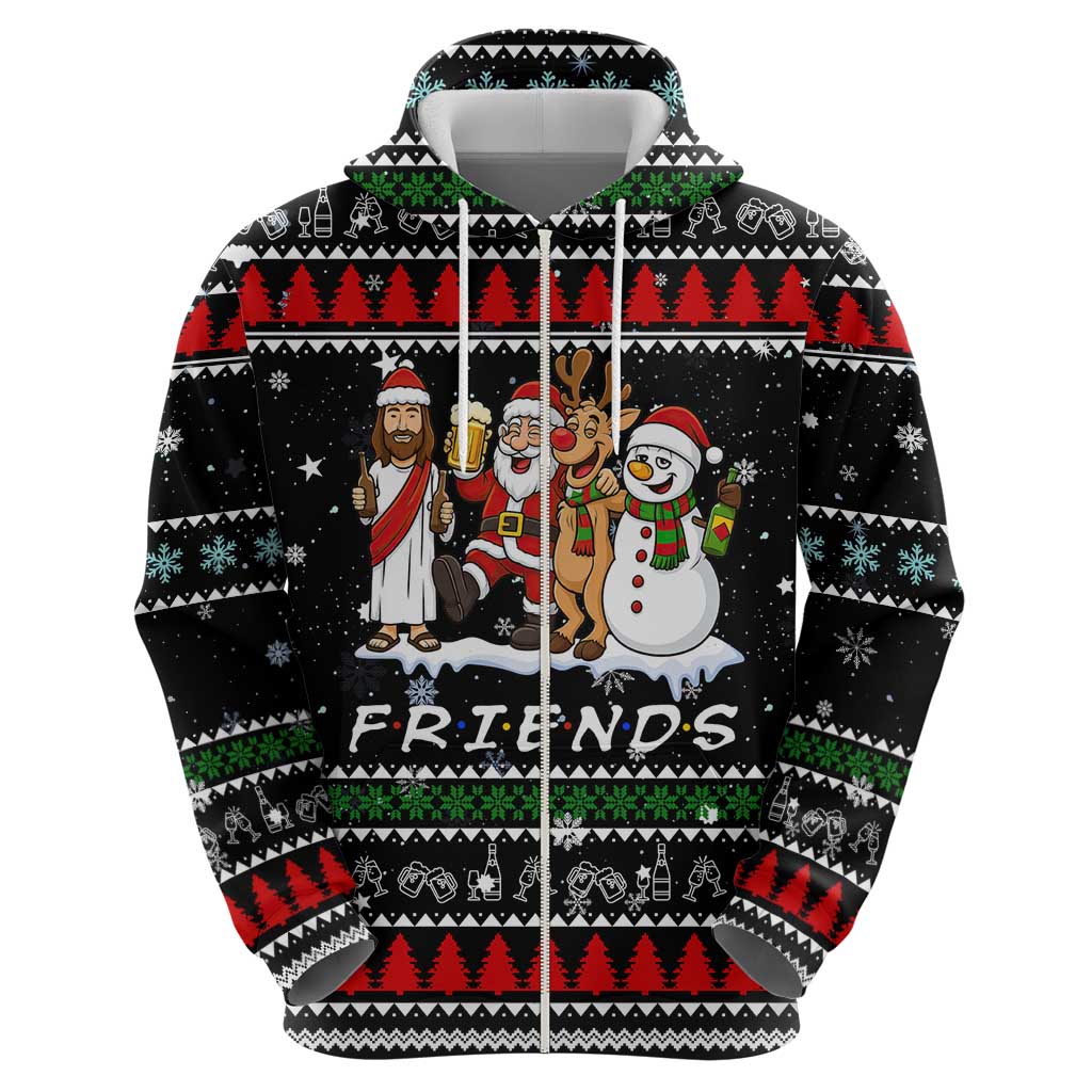 Santa Claus Jesus Friend of Christmas Hoodie Xmas Holiday Patterns - Wonder Print Shop