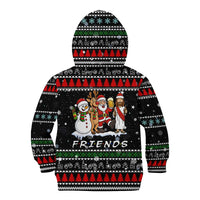 Santa Claus Jesus Friend of Christmas Kid Hoodie Xmas Holiday Patterns - Wonder Print Shop