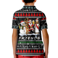 Santa Claus Jesus Friend of Christmas Kid Polo Shirt Xmas Holiday Patterns - Wonder Print Shop
