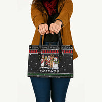 Santa Claus Jesus Friend of Christmas Leather Bag Xmas Holiday Patterns - Wonder Print Shop