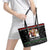 Santa Claus Jesus Friend of Christmas Leather Tote Bag Xmas Holiday Patterns - Wonder Print Shop