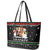 Santa Claus Jesus Friend of Christmas Leather Tote Bag Xmas Holiday Patterns - Wonder Print Shop