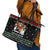 Santa Claus Jesus Friend of Christmas Leather Tote Bag Xmas Holiday Patterns - Wonder Print Shop