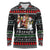 Santa Claus Jesus Friend of Christmas Long Sleeve Polo Shirt Xmas Holiday Patterns - Wonder Print Shop