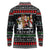 Santa Claus Jesus Friend of Christmas Long Sleeve Polo Shirt Xmas Holiday Patterns - Wonder Print Shop