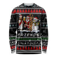 Santa Claus Jesus Friend of Christmas Long Sleeve Shirt Xmas Holiday Patterns - Wonder Print Shop