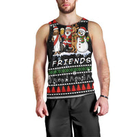 Santa Claus Jesus Friend of Christmas Men Tank Top Xmas Holiday Patterns - Wonder Print Shop