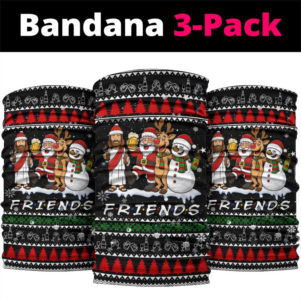 Santa Claus Jesus Friend of Christmas Neck Gaiter Xmas Holiday Patterns - Wonder Print Shop