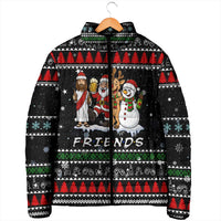 Santa Claus Jesus Friend of Christmas Padded Jacket Xmas Holiday Patterns - Wonder Print Shop