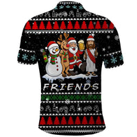 Santa Claus Jesus Friend of Christmas Polo Shirt Xmas Holiday Patterns - Wonder Print Shop