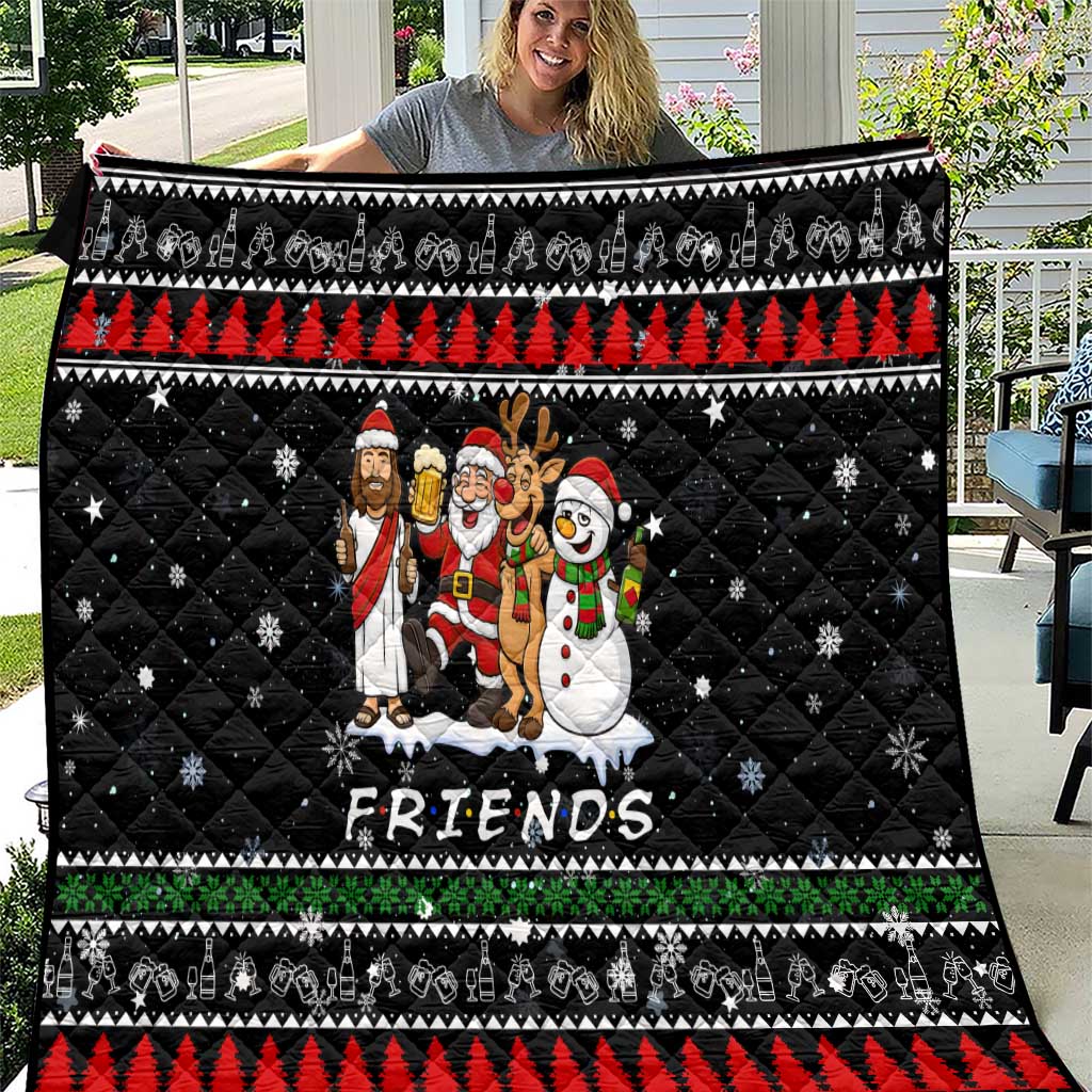 Santa Claus Jesus Friend of Christmas Quilt Xmas Holiday Patterns - Wonder Print Shop