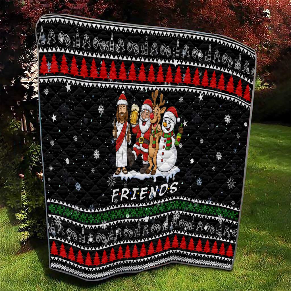 Santa Claus Jesus Friend of Christmas Quilt Xmas Holiday Patterns - Wonder Print Shop