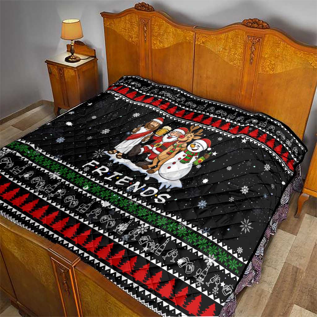 Santa Claus Jesus Friend of Christmas Quilt Xmas Holiday Patterns - Wonder Print Shop