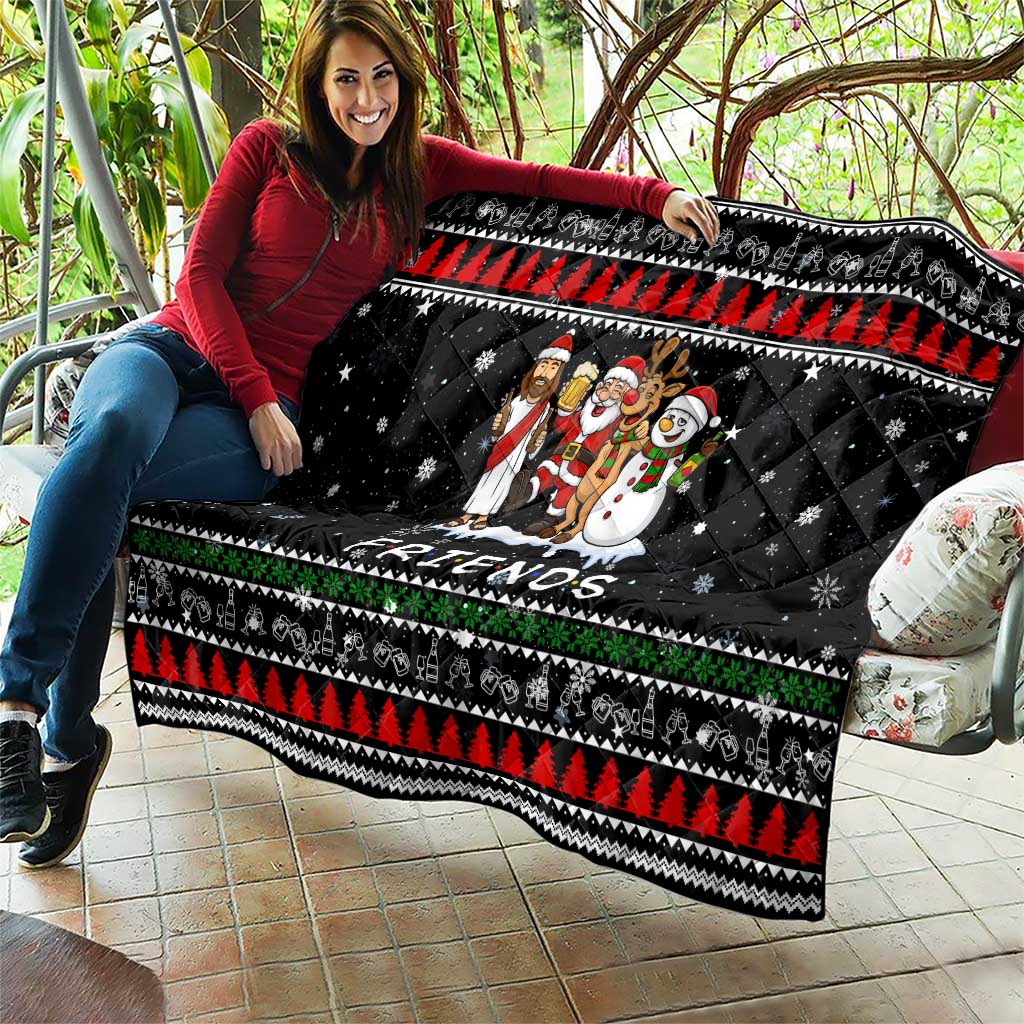 Santa Claus Jesus Friend of Christmas Quilt Xmas Holiday Patterns - Wonder Print Shop