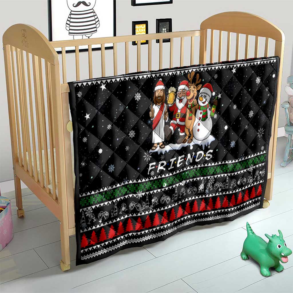 Santa Claus Jesus Friend of Christmas Quilt Xmas Holiday Patterns - Wonder Print Shop