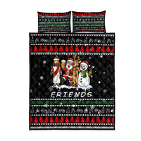 Santa Claus Jesus Friend of Christmas Quilt Bed Set Xmas Holiday Patterns - Wonder Print Shop