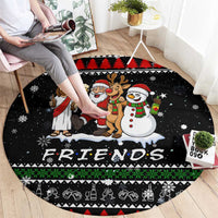 Santa Claus Jesus Friend of Christmas Round Carpet Xmas Holiday Patterns - Wonder Print Shop