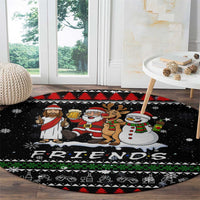 Santa Claus Jesus Friend of Christmas Round Carpet Xmas Holiday Patterns - Wonder Print Shop