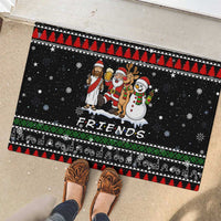 Santa Claus Jesus Friend of Christmas Rubber Doormat Xmas Holiday Patterns - Wonder Print Shop