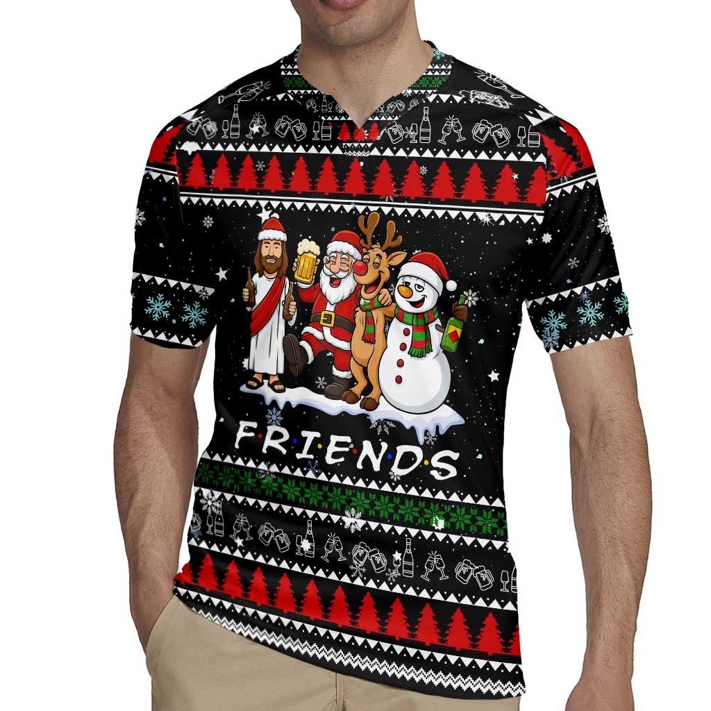 Santa Claus Jesus Friend of Christmas Rugby Jersey Xmas Holiday Patterns - Wonder Print Shop