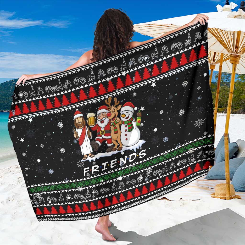 Santa Claus Jesus Friend of Christmas Sarong Xmas Holiday Patterns - Wonder Print Shop