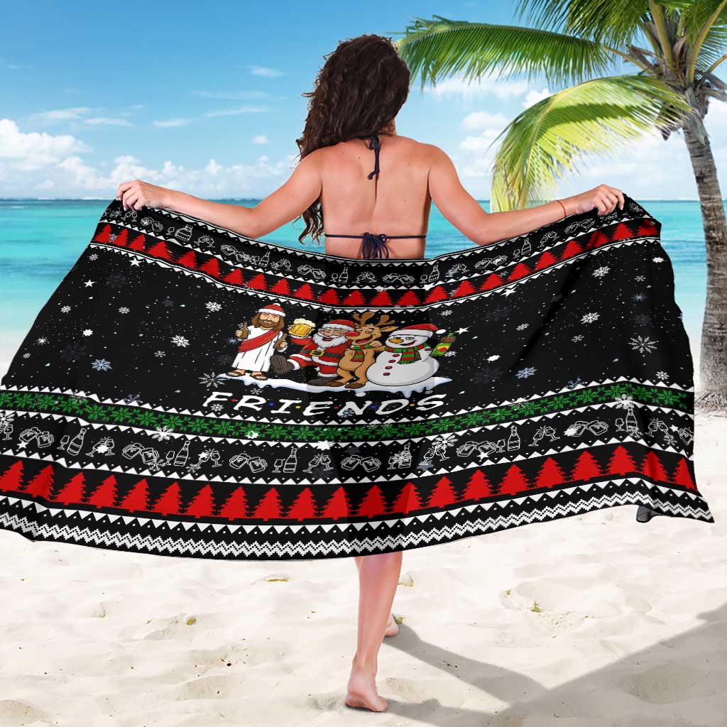 Santa Claus Jesus Friend of Christmas Sarong Xmas Holiday Patterns - Wonder Print Shop